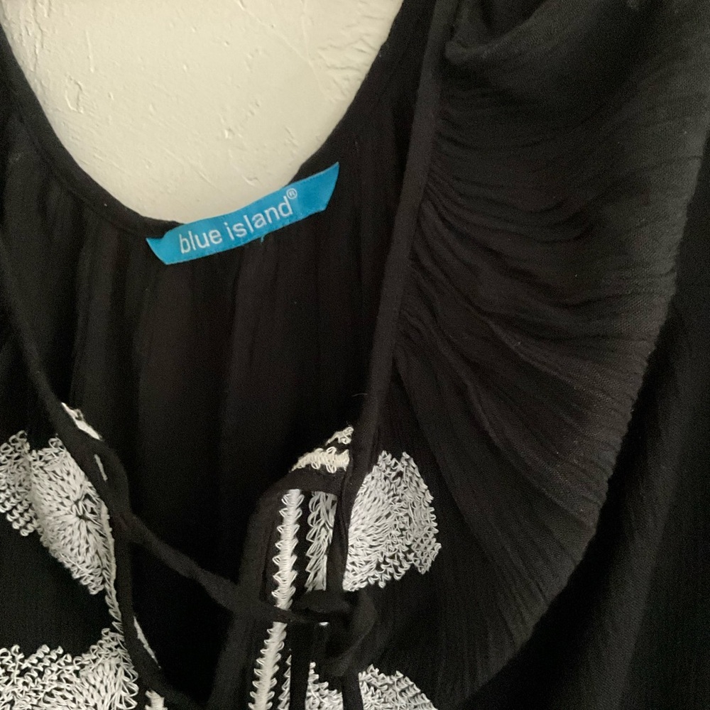 Blue Island Tunic Top Cold Shoulder Large - Picture 3 of 6